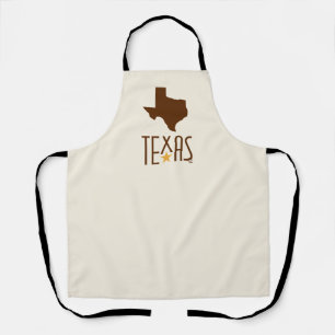 Tablier Symboles du Texas, État du Texas, marron