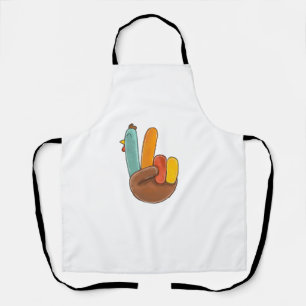 Tablier Sympathique signe de paix Thanksgiving Turquie Rem