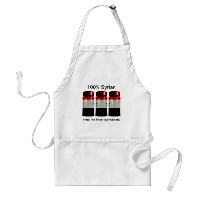Tablier Syrie Drapeau Jars d'épices Apron (Devant)