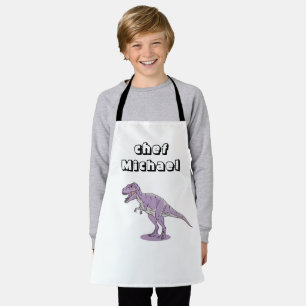 Tablier T-rex dinosaure impression nom personnalisé