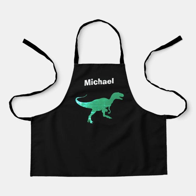 Tablier T-rex dinosaure imprimer nom personnalisé (Recto)