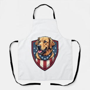 Tablier T-shirt avec gravure Golden Retriever Papa Chien P