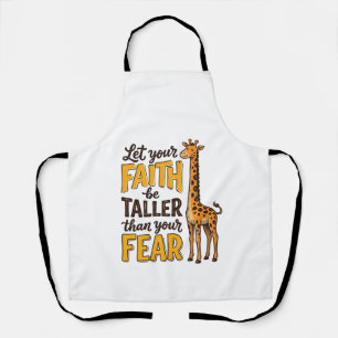 Tablier T-shirt chrétien vintage girafe La Foi Sur La Peur