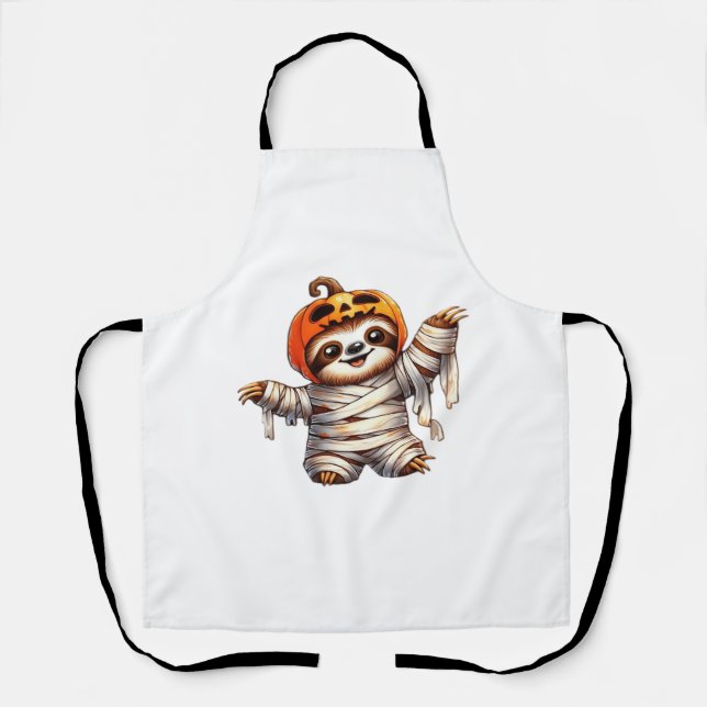 Tablier T-shirt classique de Sloth Mummy Halloween (Recto)