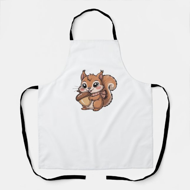 Tablier T-shirt classique écureuil d'automne (Recto)