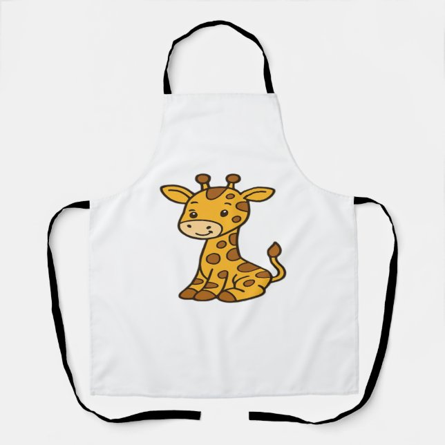 Tablier T-shirt classique pour bébé girafe (Recto)