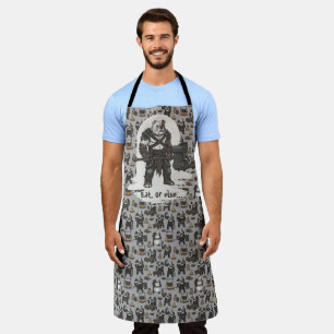 Tablier T-shirt de gladiateur de chien Bulldog Américain d