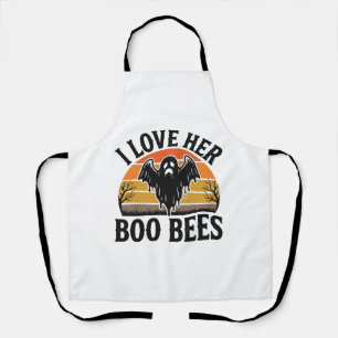 Tablier T-shirt drôle de Halloween vintage pun abeille fan