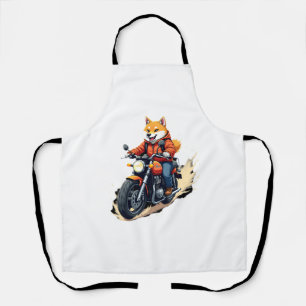 Tablier T-Shirt Drôle, Shiba Inu, Moto, Chien, Marionnette