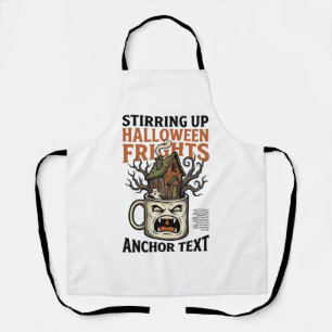Tablier T-shirt graphique avec mug Halloween haunté Café e
