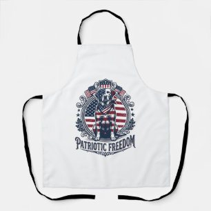 Tablier T-shirt graphique vectoriel du Labrador patriotiqu