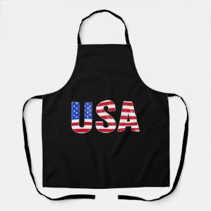 Tablier T Shirt USA Drapeau Américain Patriotique Hommes F