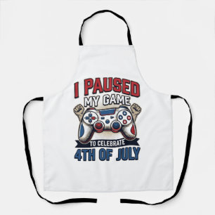 Tablier T-shirt vector vintage du 4 juillet pour joueur pa