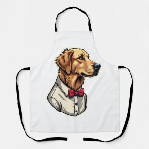 Tablier T-shirt vintage patriotique pour chien Retriever d
