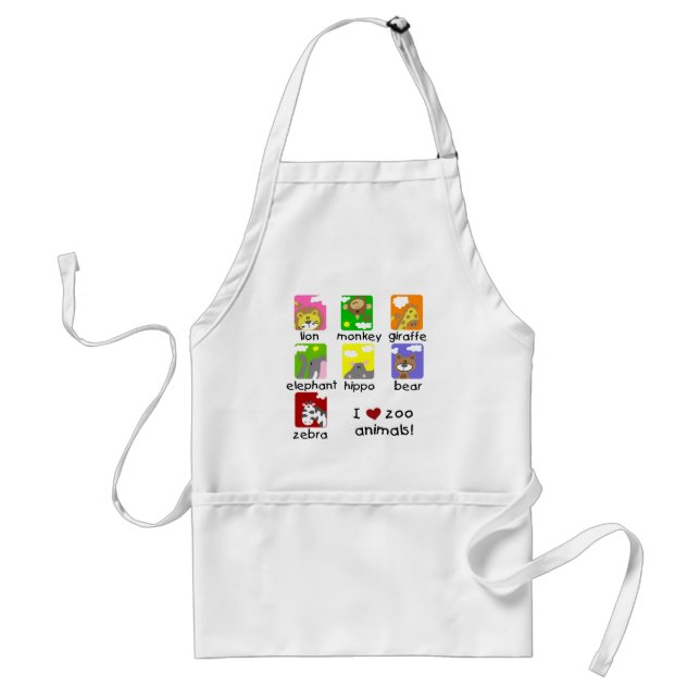 Tablier T-shirts et cadeaux d'animaux de zoo (Devant)