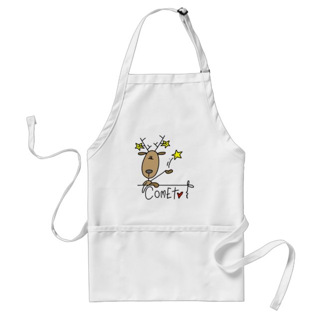 Tablier T-shirts et cadeaux de renne de comète (Devant)