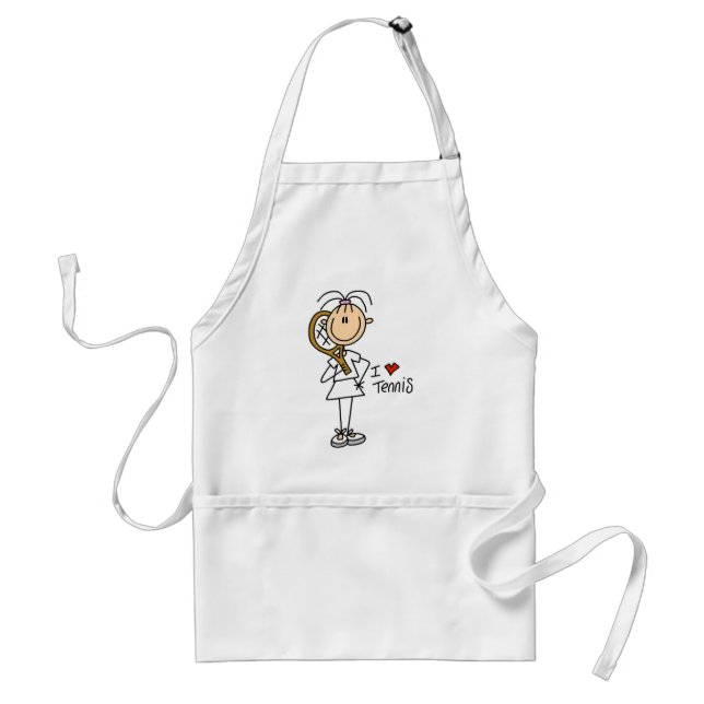Tablier T-shirts et cadeaux de tennis d'amour de la fille (Devant)