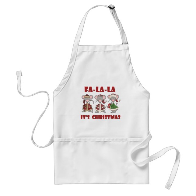 Tablier T-shirts et cadeaux Fa La Christmas (Devant)