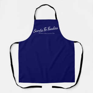 Tablier Tabard bleu avec logo Santa Fe Foodies