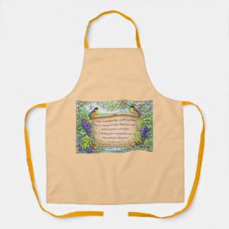 Tablier Tabard de cuisine avec Écriture Sainte