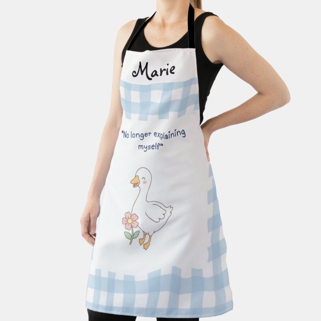 Tablier Tabard de cuisine tout-imprimé Sassy Goose Kitchen (Insitu)