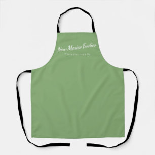 Tablier Tabard Vert Sauge Clair avec logo New Mexico Foodi