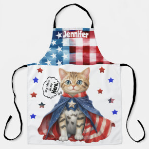 Tablier Tabby Super Cute Chat Maman Tout-En-Dessus Imprime