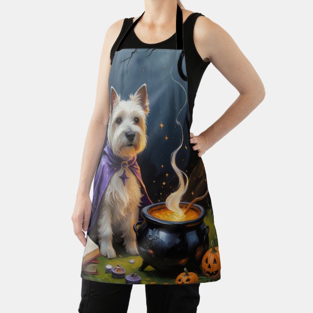Tablier Tableau Whimsical Halloween de Cairn Terrier Chien (Insitu)