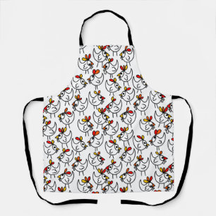 Tablier Tabouret De Poulet Drôle Moderne Sur Toute Impress