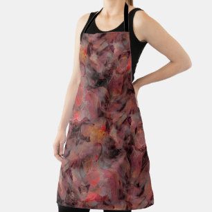 Tablier Taches en rouge sur gris noir arrière - plan