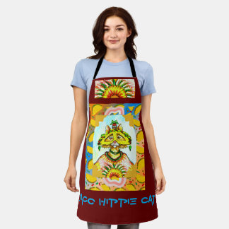 Tablier Taco Hippie Cat Apron