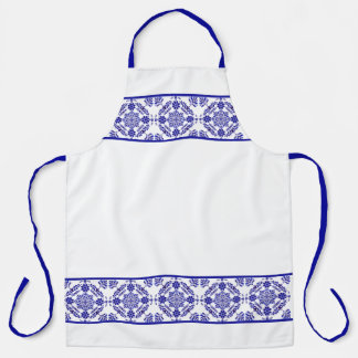 Tablier Talavera trois bleu et blanc