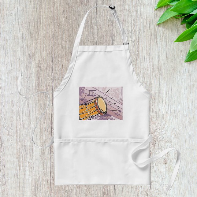 Tablier Tambour traditionnel Bongo avec notes musicales (Créateur téléchargé)