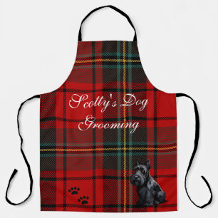 Tablier Tartan écossais Terrier (Scotty). Modifiable