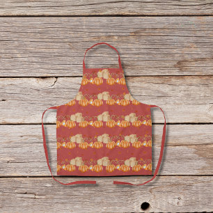 Tablier Tartes citrouilles et cubes de sucre brun rouge