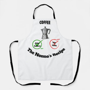 Tablier Tasse personnalisée de café italien Moka drôle Réc