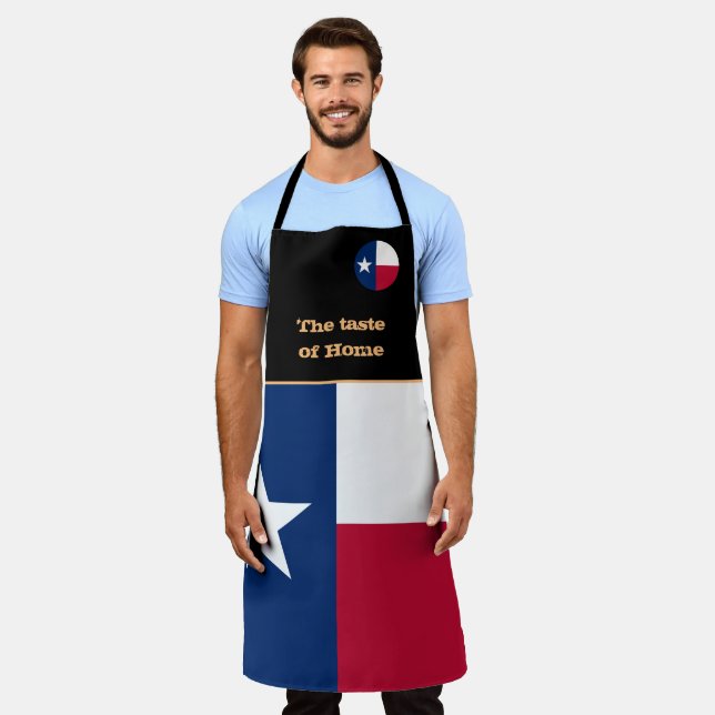 Tablier Taste of Home & Texas Flag, Texas /America Cuisine (Porté)
