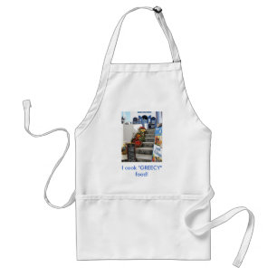 Tablier taverne grecque sur Santorini, Grèce