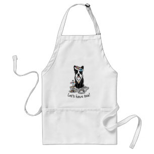Tablier Tea Party Boston Terrier Dog (noir) mignonne