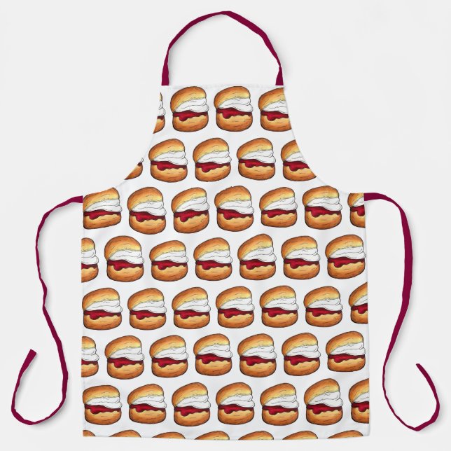 Tablier Tea Time Scone Crème Clochée Jam UK British Food (Recto)