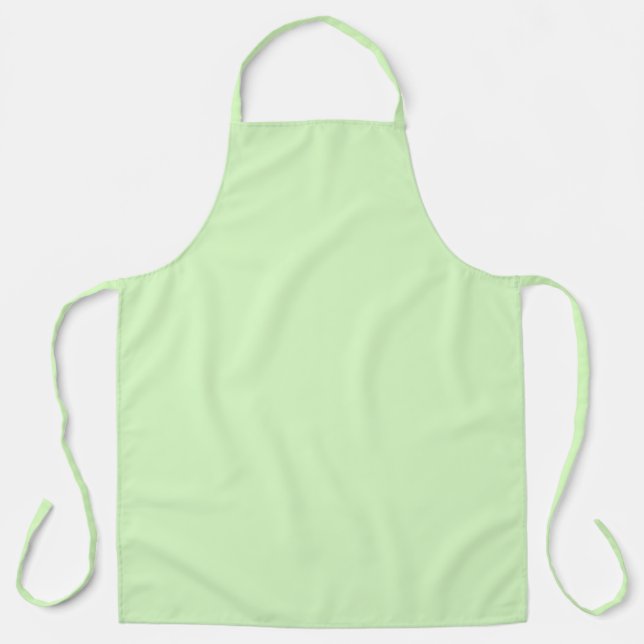 Tablier Tea vert pastel Feuille couleur solide (Recto)