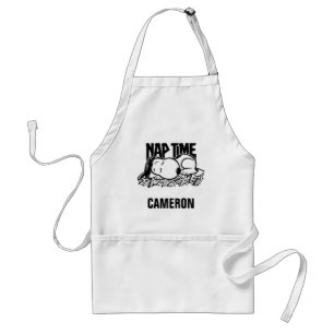 Tablier Tee - shirt Snoopy Nap Time Ajouter Votre Nom