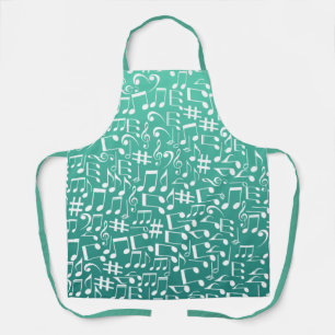 Tablier Teintes de sarcelle vert bleu de mer aigue-marine