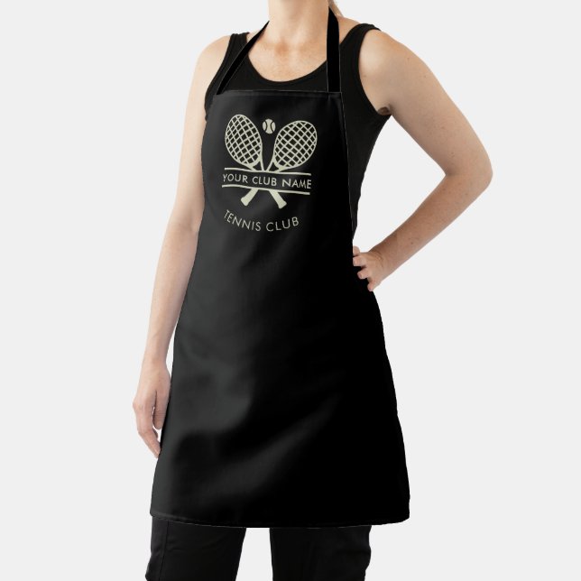 Tablier Tennis Country Club Nom Équipe Chef Black Custom (Insitu)