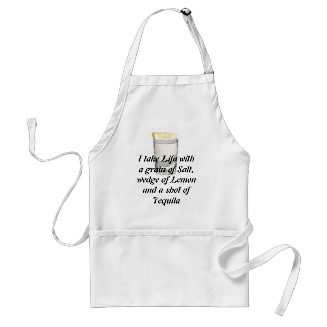 Tablier Tequila, je prends la vie avec un grain de sel, (Devant)