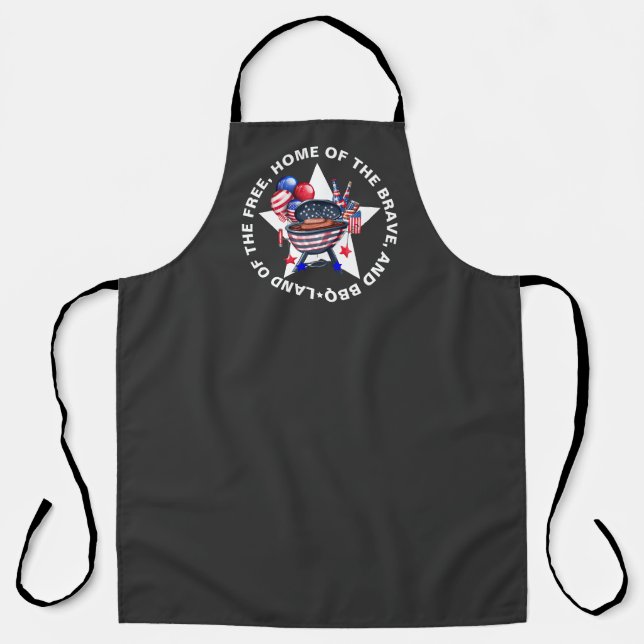 Tablier Terrain amusant du Free Festive USA BBQ Grill (Recto)