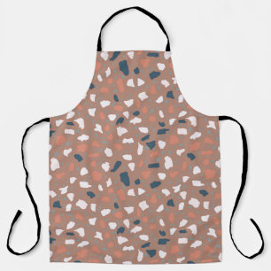 Tablier Terrazzo sol motif sans soudure. pierre vintage,