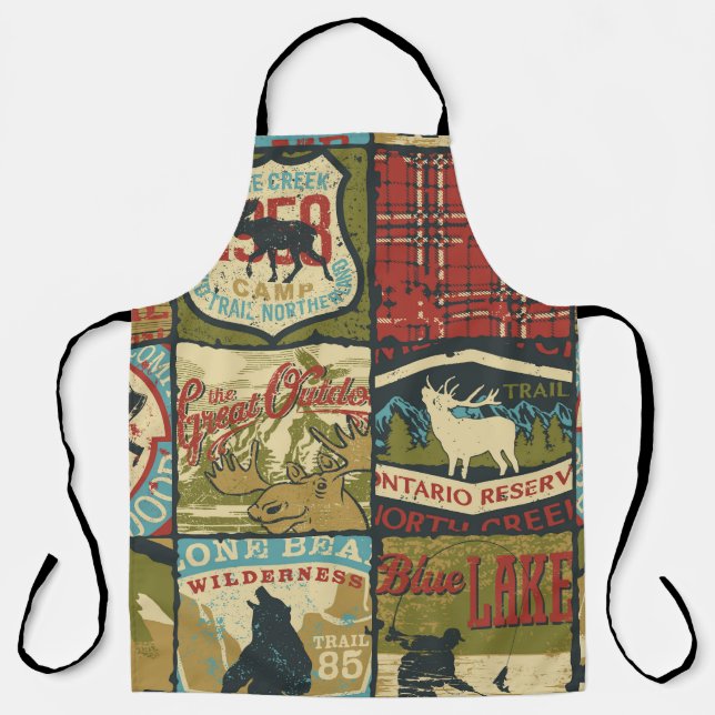 Tablier Territoires du Nord-Ouest Aventure : Patchwork sym (Recto)