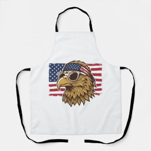 Tablier Tête d'aigle patriotique Gravure vintage Graphique