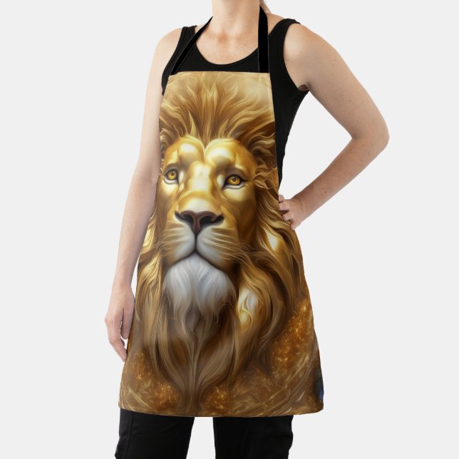 Tablier Tête de lion doré superbe (Insitu)